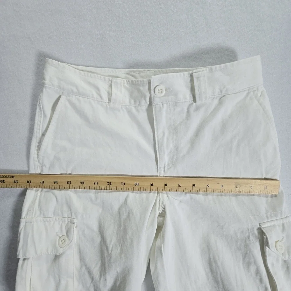 Polo Ralph Lauren Shorts Cargo Boys Size 14 Vintage White Waist 28in Inseam 10in